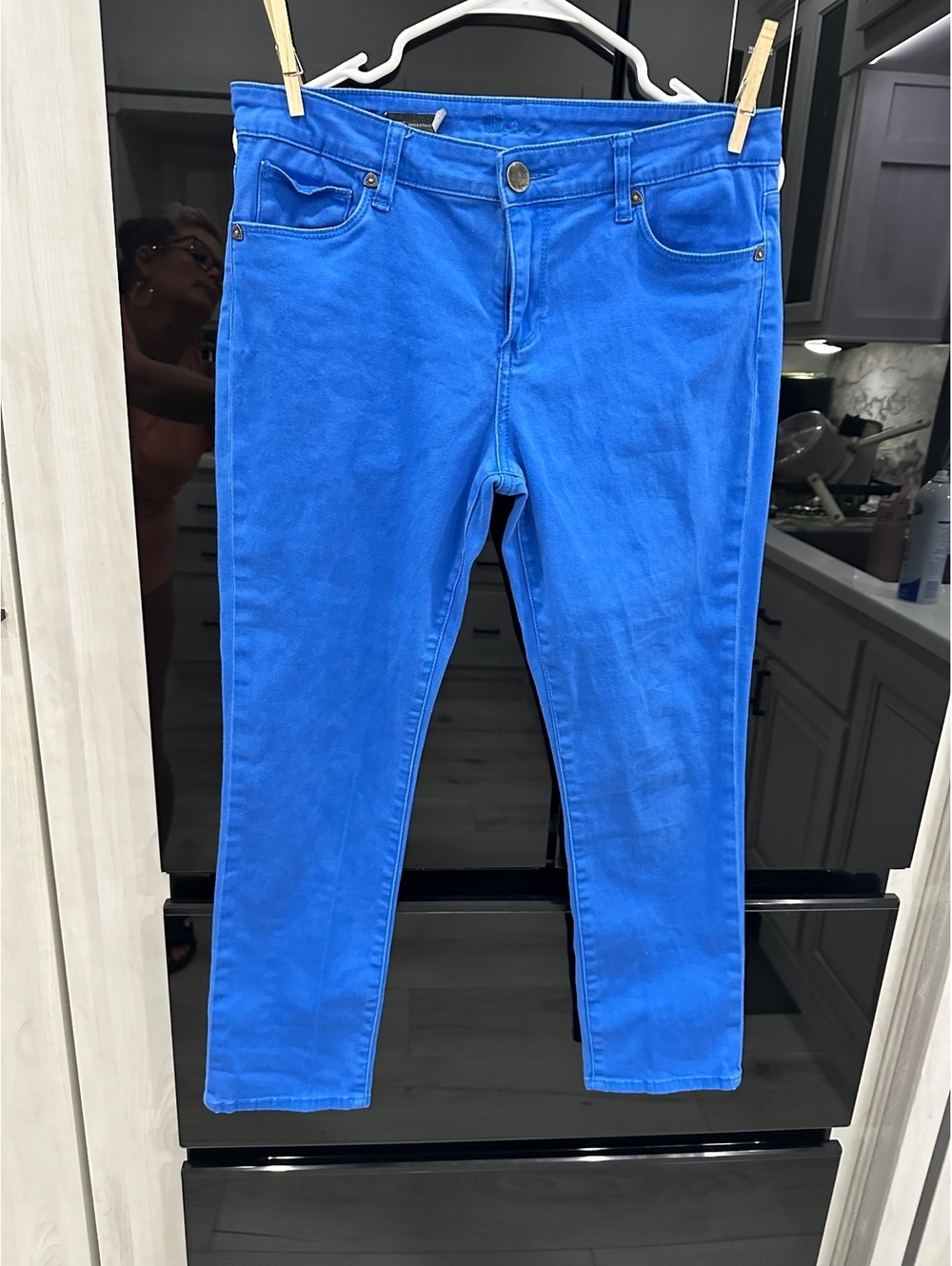 KUT from the Kloth Reese Ankle Straight Leg Jeans in Bright Blue, Size 8